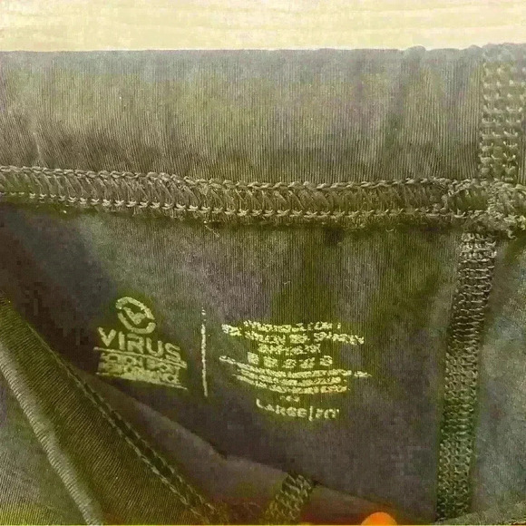 Virus Men’s Black Compression Leggings Full Length Size L - Picture 5 of 5